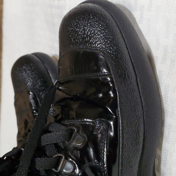 Sonia Rykiel black patent leather Steampunk Goth  laceup boots size 8 - Picture 12 of 16